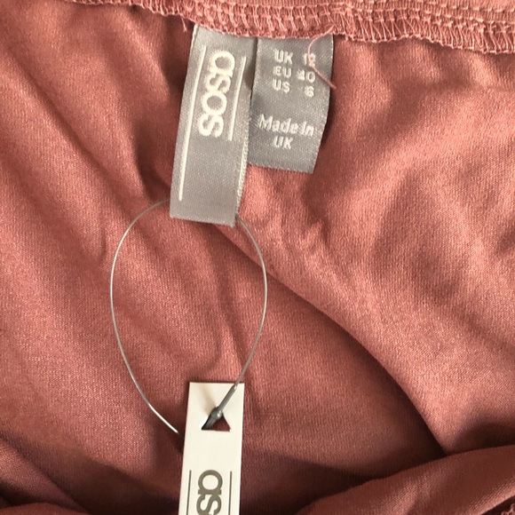 •nwt• asos nude brown mini skirt - Picture 3 of 4